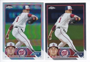 2023 Topps Chrome #216 MacKENZIE GORE Lot Base & REFRACTOR (2 Karten) - Bild 1 von 3