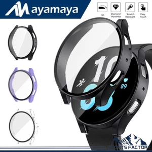 F Samsung Galaxy Watch5 40/44mm Full Cover Tempered Glass Screen Protector Case - Picture 1 of 11