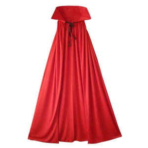 54" Fully Lined Deluxe Adult Red Cape with Stand-Up Collar ~ SUPERHERO DEVIL - Picture 1 of 2