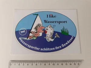 Alter Aufkleber, Sticker, boot, Düsseldorf, Surfer + Fisch - Bild 1 von 1