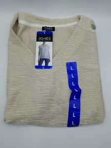 Jones New York Damen Kurzarm V-Ausschnitt Top Neu High Low Saum L Neu mit Etikett - Bild 1 von 5