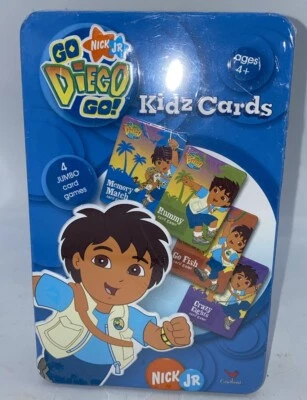 NIB, Nick Jr. Go Diego4 Card Games,Go Fish,Crazy 8’s,Memory Match,Rummy. - Image 1 of 4