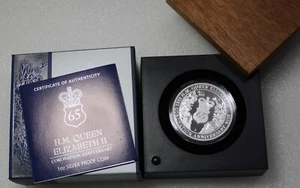 2018 SILVER PROOF ONE DOLLAR 65TH CORONATION ANNIVERSARY ORIGINAL PACKAGING - Picture 1 of 9