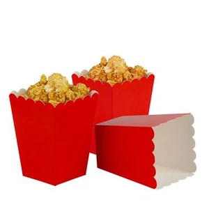 12PCS Red Popcorn Boxes Mini Paper Containers Cardboard Popcorn Party Boxes - Picture 1 of 3