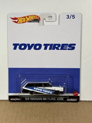 Pneus Hot Wheels Premium Realriders 69 Nissan Skyline Van Toyo 3/5 HTF - Imagem 1 de 4