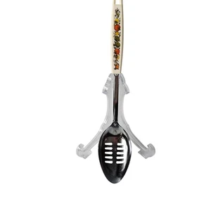 Spice of Life Vintage Retro EKCO USA Corning Ware Chrome Slotted Spoon - Picture 1 of 6