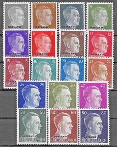Germany's 3rd Reich 1941 Mi# 1-18 MNH Ostland ** - Picture 1 of 1
