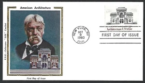 (BL) USA 1980 1980 American Architecture R&R Colorano "Silk" Cachet FDC - Picture 1 of 2