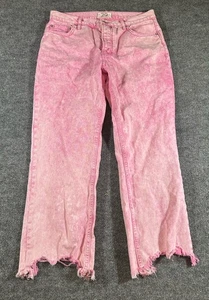 We The Free x Free People OB1160849 Womens Sz 29 Pink Acid Wash Maggie Jeans - Picture 1 of 7