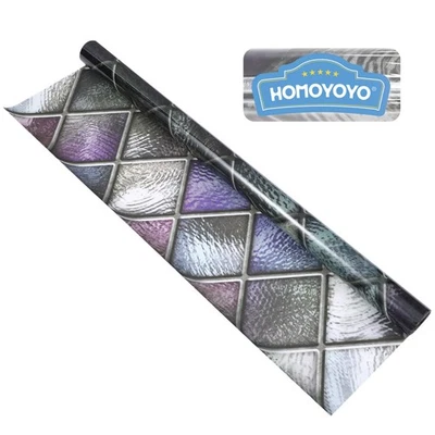  Window Film for Privacy Stained Glass Decal Static Cling Decorative - Image 1 of 4