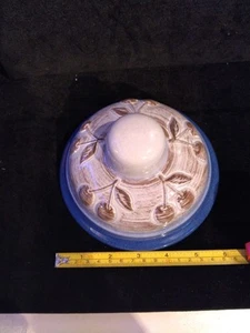 Tapa de gres Rumtopf alemana vintage solo 6" de diámetro x 3" de alto sin astillas/grietas - Imagen 1 de 5