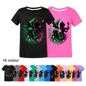 Kids Girls Wicked the movie Cotton Short Sleeve T-shirt Tops Girls Boys Gift - Picture 1 of 17
