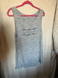 Old Navy Luxe Grey Tank Top Woman’s Size XL One For All/All For One - Bild 1 von 6