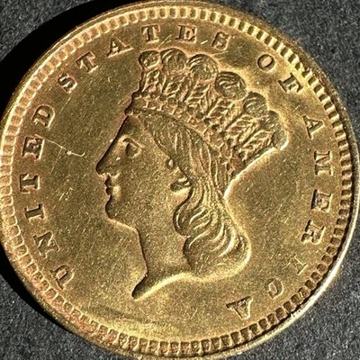 1856 INDIAN PRINCESS HEAD - LARGE HEAD U.S. GOLD DOLLAR - BEAUTIFUL COIN!! - Image 1 of 4