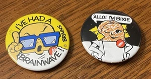 Lot Of 2 Vintage 1980s Weetabix Weetagang Promotional Badges Pins Buttons 1.5” - Picture 1 of 4