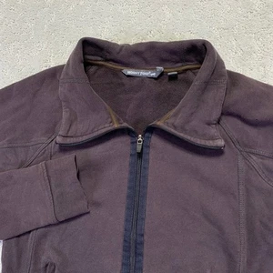 Horny Toad Womens Sweatshirt Size Medium Brown Organic Cotton Zip Up Jacket - Picture 1 of 12