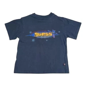 Guess 90s Vintage Boys Blue T-Shirt Sz L(7) - Picture 1 of 4