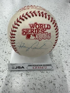 Gary Carter Signed Official 1986 World Series Baseball JSA - Picture 1 of 2