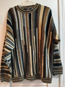 VINTAGE Protege Collection Pullover Herren Gr. Large Strick Coogi Style gestreift 90er - Bild 1 von 5