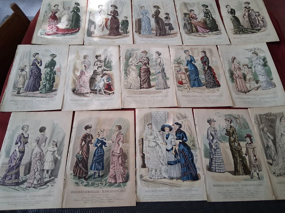 Mode: 15 gravures XIX.Journal des Demoiselles - Photo 1/4