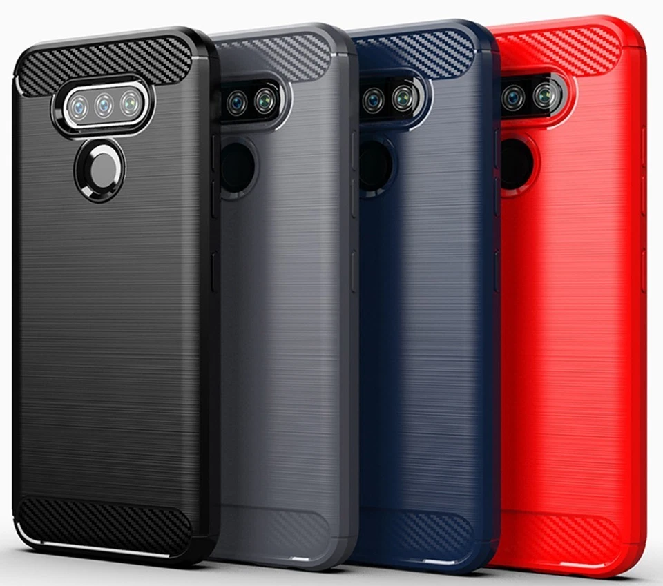 Matte Carbon Fiber TPU Gel Skin Case Cover for LG Harmony 4, Premier Pro Plus - Image 1 of 1