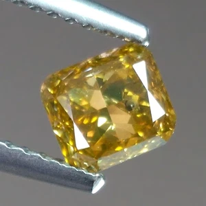 1.01ct Cushion Fancy Yellowish Green Untreated Natural Earth Mined Loose Diamond - Picture 1 of 4