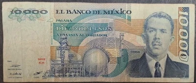 1985 Mexico 10000 Pesos P89, Serie KH JJ251366. - Image 1 of 2