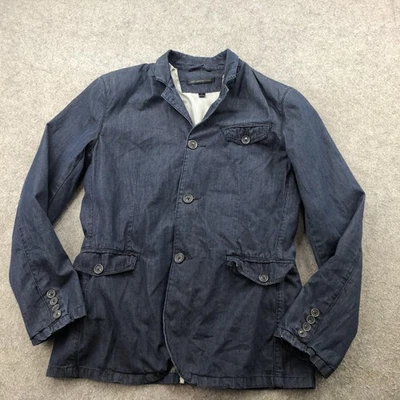 John Varvatos USA Jacket Mens 40 Blue Denim Blazer Casual Sport Coat Lightweight - Image 1 of 4