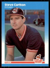 1987 Fleer Update Glossy Steve Carlton Cleveland Indians #U-17
