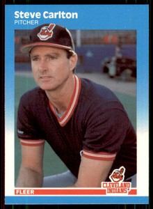 1987 Fleer Update Glossy Steve Carlton Cleveland Indians #U-17