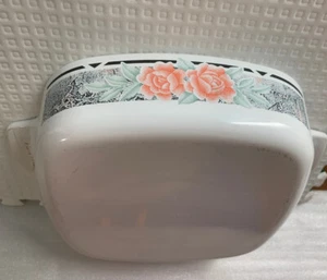 Corning Ware 1 litro di rose di seta A-1-B piatto casseruola - Foto 1 di 12