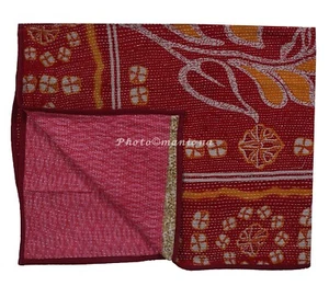 Floral print red Baby Blankets Soft cotton Shower handmade baby bedspread 40x40" - Picture 1 of 3