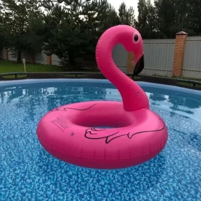35" Flamingo Swimming Floats Inflatable Pool Raft Float Swim Ring For Adults - Bild 1 von 4