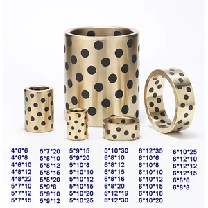 Self Lubricating Graphite Linear Bearing - Brass Bushing - Shaft ID Ø 4 5 6 mm - Picture 1 of 4