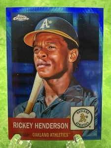 Rickey Henderson - Blue Prism Refractor - 2022 Topps Chrome Platinum #433 A's - Bild 1 von 10