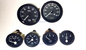 Smiths Kit Elec Temp Oil Fuel Amp Gauge Speedo0-180 kmh Tacho0-80 85 mm BB - Picture 1 of 3