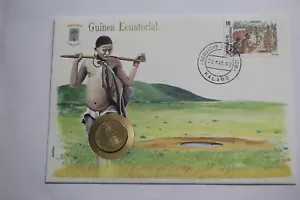🧭 🇬🇶 ÄQUATORIALGUINEA 10 FRANCS 1985 MÜNZBRIEF B48 #86 - Bild 1 von 4