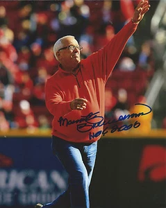 Foto 8x10 firmada por Marty Brennaman autografiada de los Rojos de Cincinnati Salón de la fama 2000 con certificado de autenticidad - Imagen 1 de 1