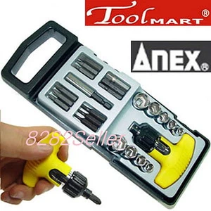 ANEX NO.2000 Ratchet Screwdriver Tool T type handle to enter power,Magnet holder - Picture 1 of 4