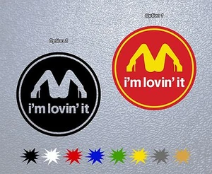 CALCOMANÍA DE VINILO PEGATINA PEGATINA PEGATINA de McDonalds I'm Lovin'It - Imagen 1 de 4