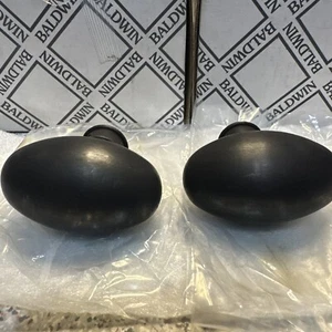 **NEW** Baldwin 5025-102-MR Knob Estate One Pair Brass NOS - KNOBS ONLY - Picture 1 of 5