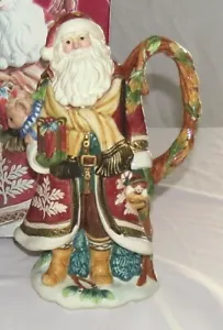 Teiera Babbo Natale Fitz & Floyd Holiday Solstice - Ottima. Scatola originale - Foto 1 di 7