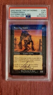MTG Festering Goblin Onslaught 148/350 Artist Signed by Thomas Baxa PSA 5 - Image 1 of 2