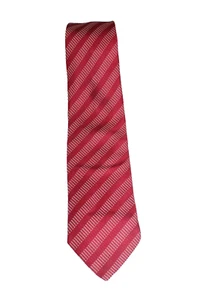 ARMANI Krawatte Herringbone Muster rot gewebt Vintage Giorgio Armani Italien 100 % Seide - Bild 1 von 5