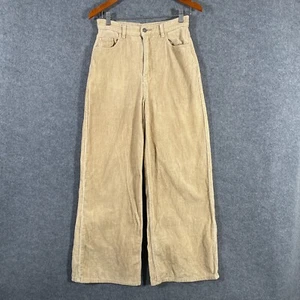 Ghanda Pants Womens 10 Corduroy Capri Wide Leg Relaxed Fit Hip Hop Streetwear - Picture 1 of 13