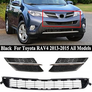 Cubierta de parrilla central superior del parachoques delantero para Toyota RAV4 2013-2015 - Imagen 1 de 7