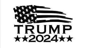 President Donald Trump Flag 2024 Election Vinyl Decal Make America Great Again - Foto 1 di 3