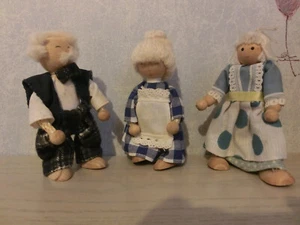 Kinderkram Ostheimer Biegepuppen Großmutter Großvater Puppenhaus Puppenstube - Bild 1 von 7