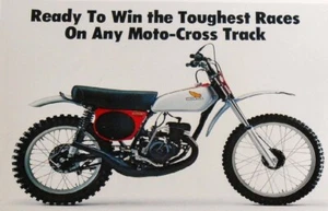 LICENSED HONDA VINTAGE 1975 CR125M tank wing side panel decal sticker set AHRMA - Picture 1 of 5