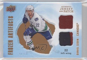 2008 Upper Deck Artifacts Frozen Jersey Jersey/Patch /50 Daniel Sedin Patch HOF